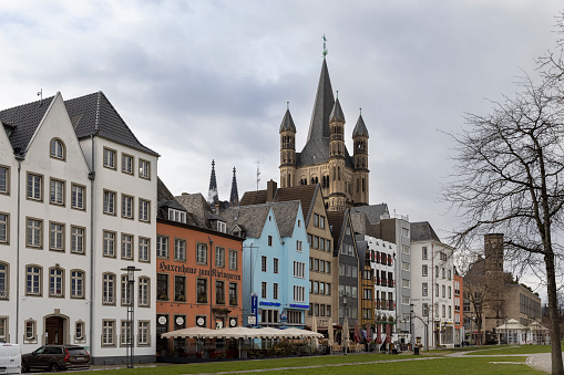 Skyline Cologne with Rhine River