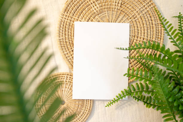 istock Blank Card Mockup designs in an authentic setting artworks or stationery designs 1307760965