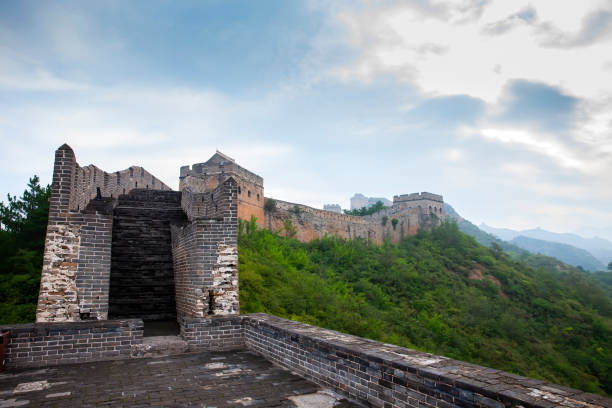 istock The Great Wall and the beautiful clouds in the morning 1307762084