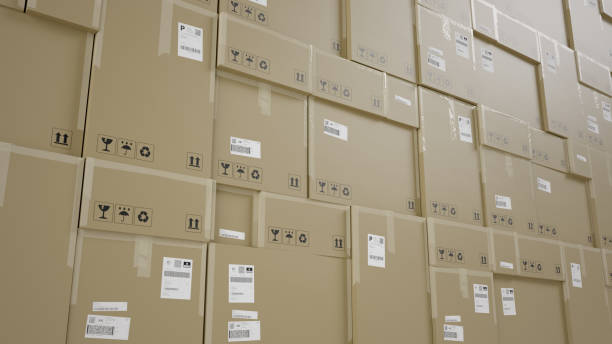 istock Cardboard Boxes For Package, Shipping and Delivery, Close Up View, 3D Illustration 1307763080