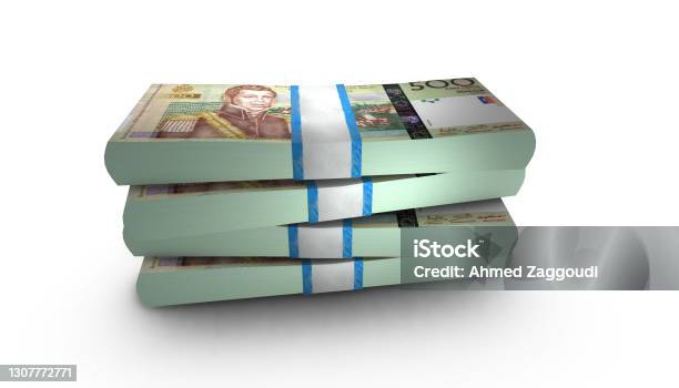 3d Stack Banknote Of Haiti 500 Gourdes Money Stock Photo - Download Image Now - Abstract, Banking, Budget