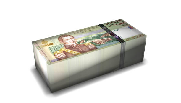 istock Haiti 500 Gourdes Banknotes Money Stack on White Background 1307772819