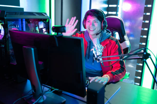 istock Young Asian cyber sport gamer 1307773211
