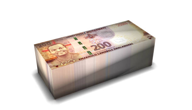 istock Swaziland Eswatini 200 Emalangeni Banknotes Money Stack on White Background 1307775791