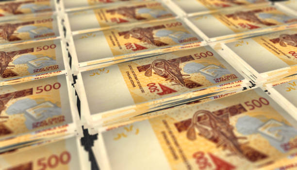 istock 3D Large Stack of 500 rancs West African CFA Banknote 1307775859