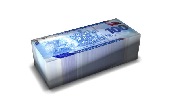 istock 3D Stack Banknote of Trinidad and Tobago 100 Dollars Money 1307775894