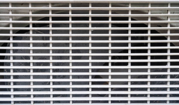 istock The plastic grille next to the air fan 1307775995