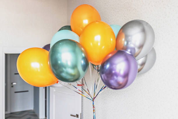 istock Colorful balloons in a bundle. Party, Holiday, Birthday 1307778010