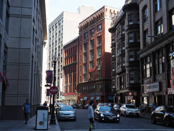 Boston, USA - June 15, 2019: Photograph taken in Boston's Chinatown.