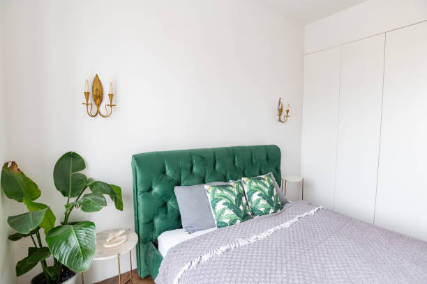 istock Generous double bedroom with large sash windows and high ceilings 1307789257