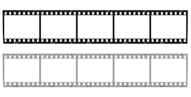 Vintage 35mm Film Strips 5 numbered vintage 35mm film strips frames. Add your own images! contact sheet stock pictures, royalty-free photos & images