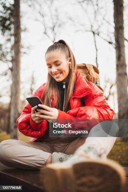 Happy Young Woman Enjoying In Nature Stock Photo - Download Image Now - Teenagers Only, Active Lifestyle, Adult