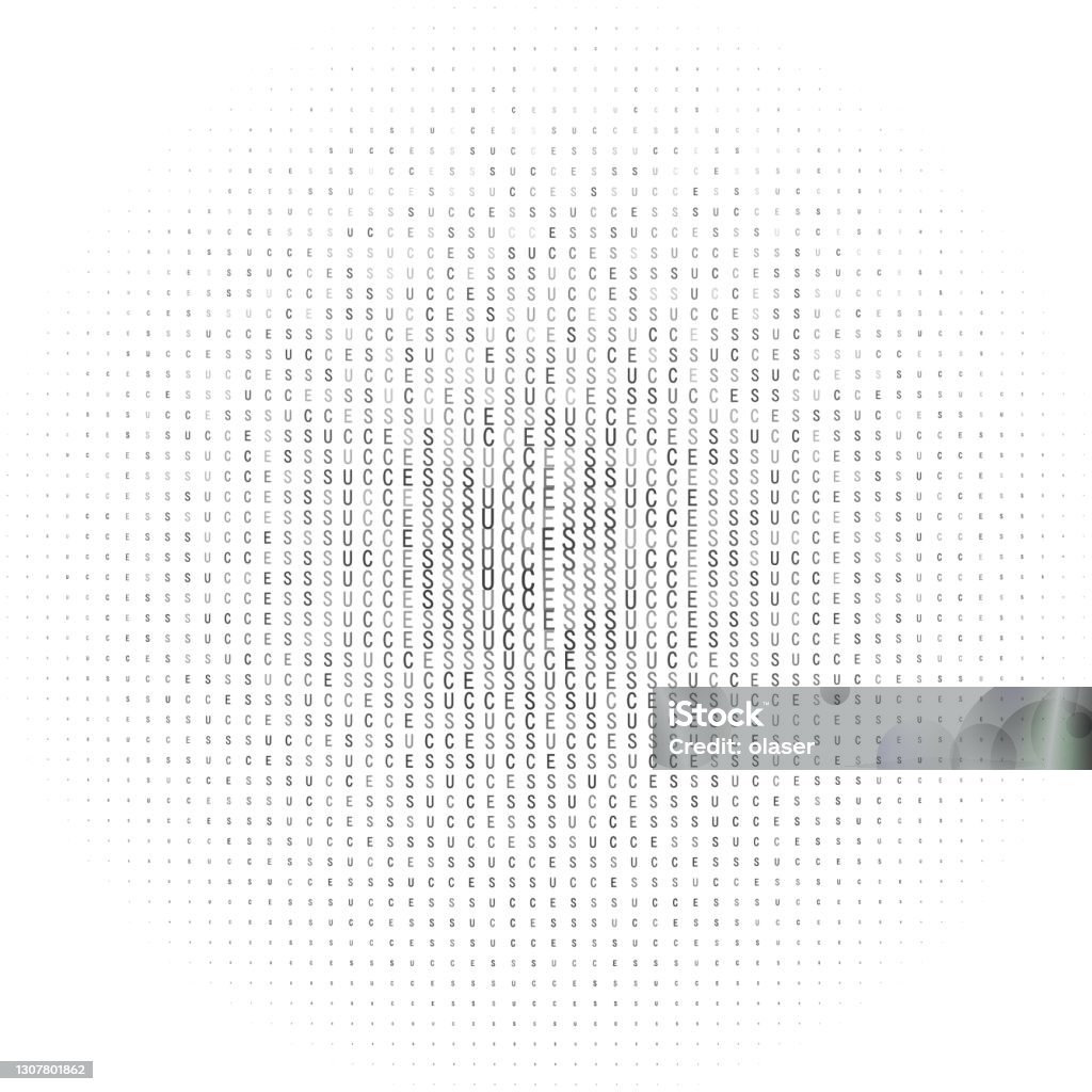 Matrix Fading Word Success In Matrix Pattern Radial Gradient Fading To White Stock ...