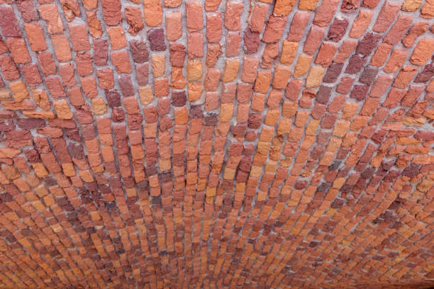 istock A wall of old, cracked bricks, with a weathered and faded surface. 1307802054