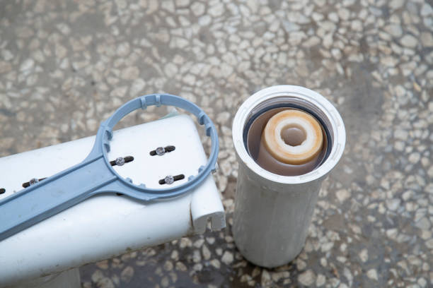 istock Replace water filters with your own hands. 1307805776