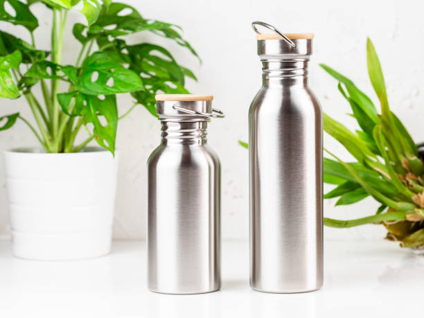 istock Two different size stainless steel water bottles 1307807786