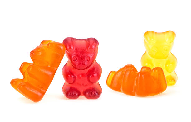 istock Jelly bears candy isolated on a white background. Colorful jelly bean. 1307808932