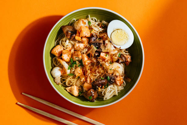 istock noodles with shrimps, mushrooms and fish 1307830676