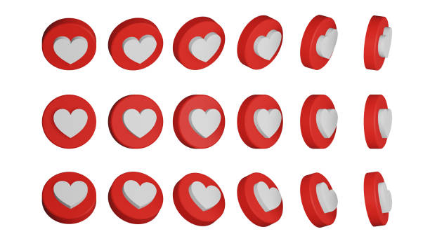 istock Set of heart icon. 1307833324
