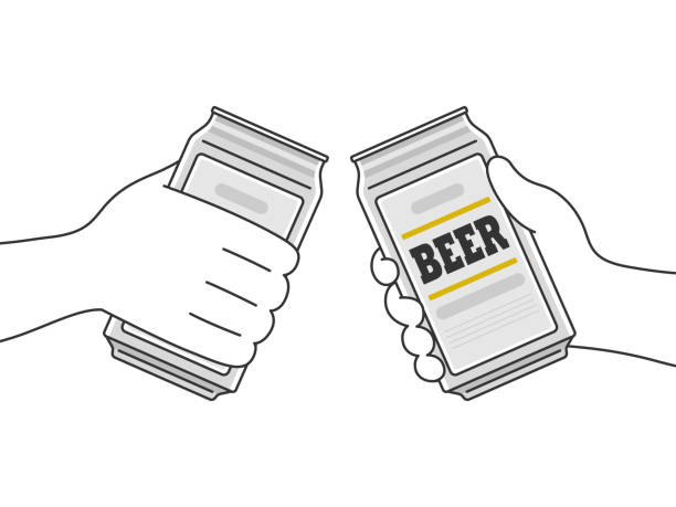 ilustrações, clipart, desenhos animados e ícones de saúde com cerveja enlatada. - cans toast