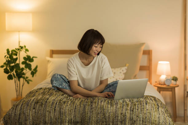 istock Young woman spending time at home 1307852830