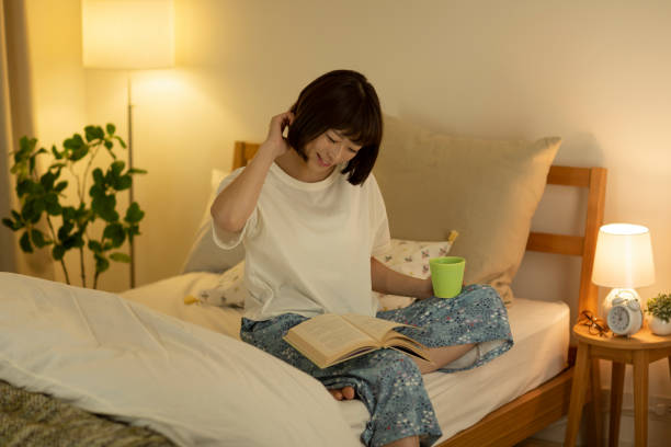 Young woman spending time at home
