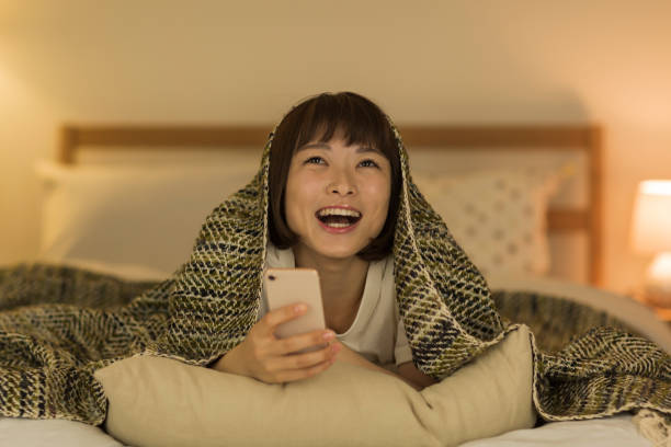 istock Young woman spending time at home 1307852865