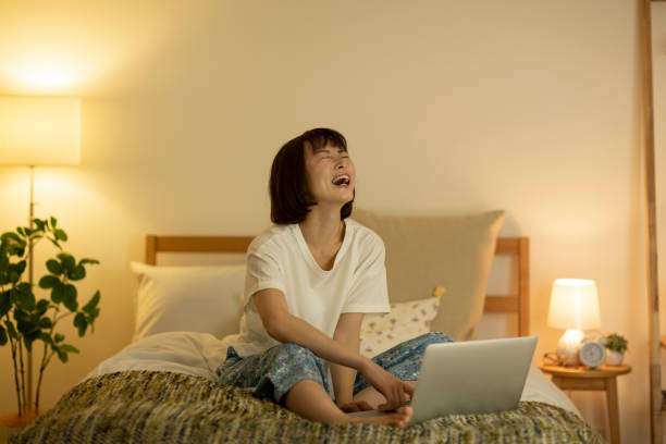 istock Young woman spending time at home 1307852981