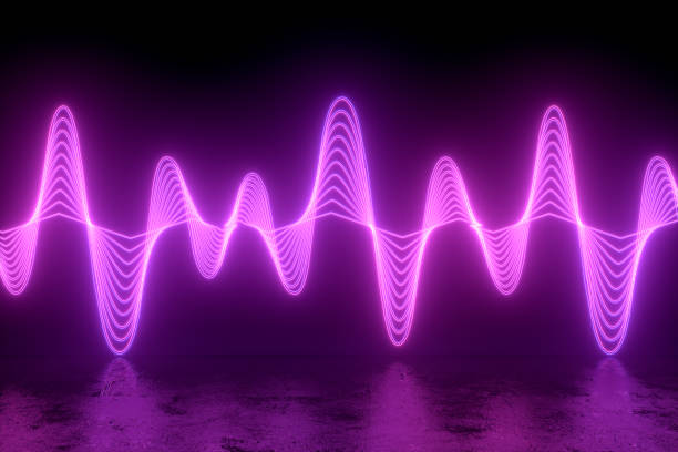 istock Sound Wave, Finance Chart, Neon Lightning, Black Background 1307860733