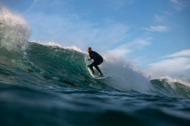 surfer at sunrise bondi beach - 7583 imagens e fotografias de stock