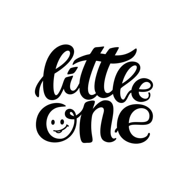 istock Little One - lettering inscription positive quote, motivation and inspiration phrase. Black illustration isolated on white background. For photo overlays, greeting cards, t-shirt print, posters. Vector 1307877508