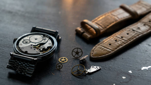 istock Mechanical watch repair process. Watchmaker 1307880814