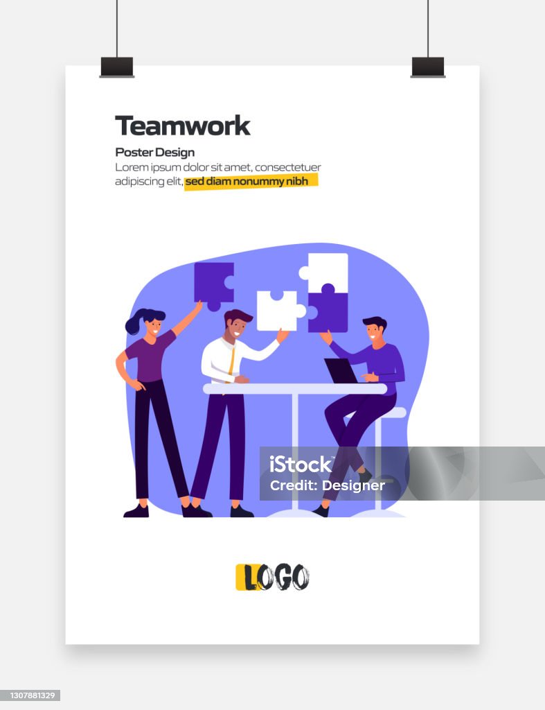 Frame Design Teamwork Teamwork Concept Flat Design For Posters Covers And Banners Modern Flat ...