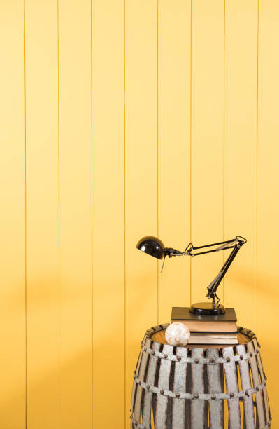 istock modern home young room with yellow line wall statue 1307886669