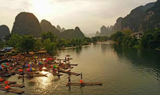 istock Sunset on Yangshuo Li River - China 1307890910