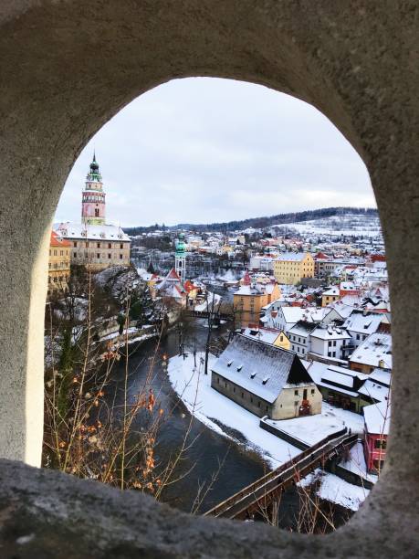 istock Fairy tale ,Wonderland ,Cesky Krumlov, Castles, Snowing 1307891407