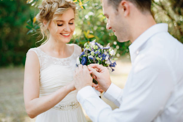 istock Close-Up Of Bridegroom During Wedding Ceremony 1307891684