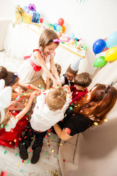istock High Angle View Of Kids With Balloons 1307893403