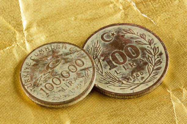 istock Old Turkish coin. Money collection. 1307893415