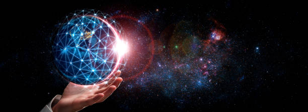 istock Global network connection covering earth with link of innovative perception 1307894308