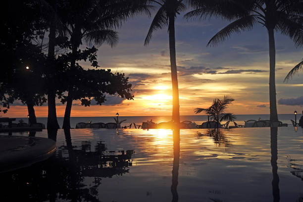 Sunset on Koh Lanta Island - Thailand stock photo