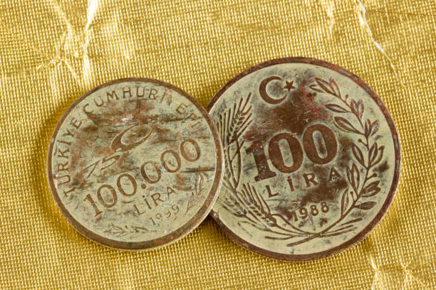 istock Old Turkish coin. Money collection. 1307896294