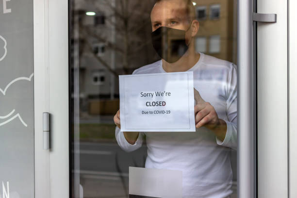 istock Sorry, we're closed due to Coronavirus! 1307896510