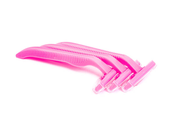 istock Pink razor isolated on a white background 1307896565