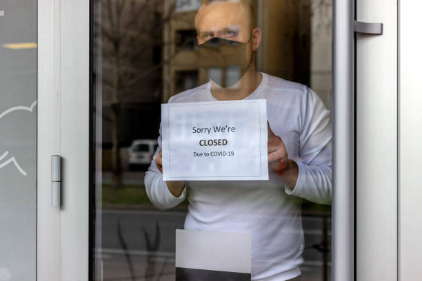 istock Sorry, we're closed due to Coronavirus! 1307896616