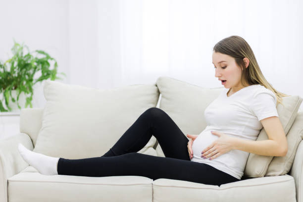 istock Future mother is excited about her pregnancy. 1307897531