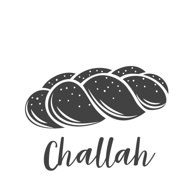 ilustrações de stock, clip art, desenhos animados e ícones de challah bread glyph icon - challah