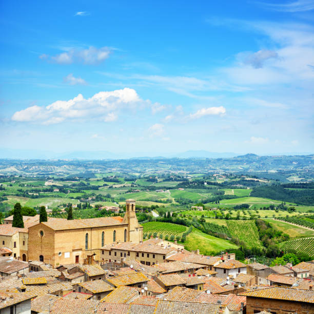 istock Church of Saint Augustine in San Gimignano 1307897849
