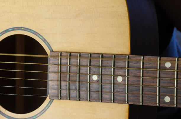 istock A trembling string on an acoustic guitar, motion blur. 1307899133