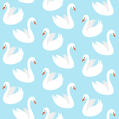 Cartoon swan sketch line icon. Сute bird icons set. Childish print for nursery, kids apparel, poster, postcard, pattern.